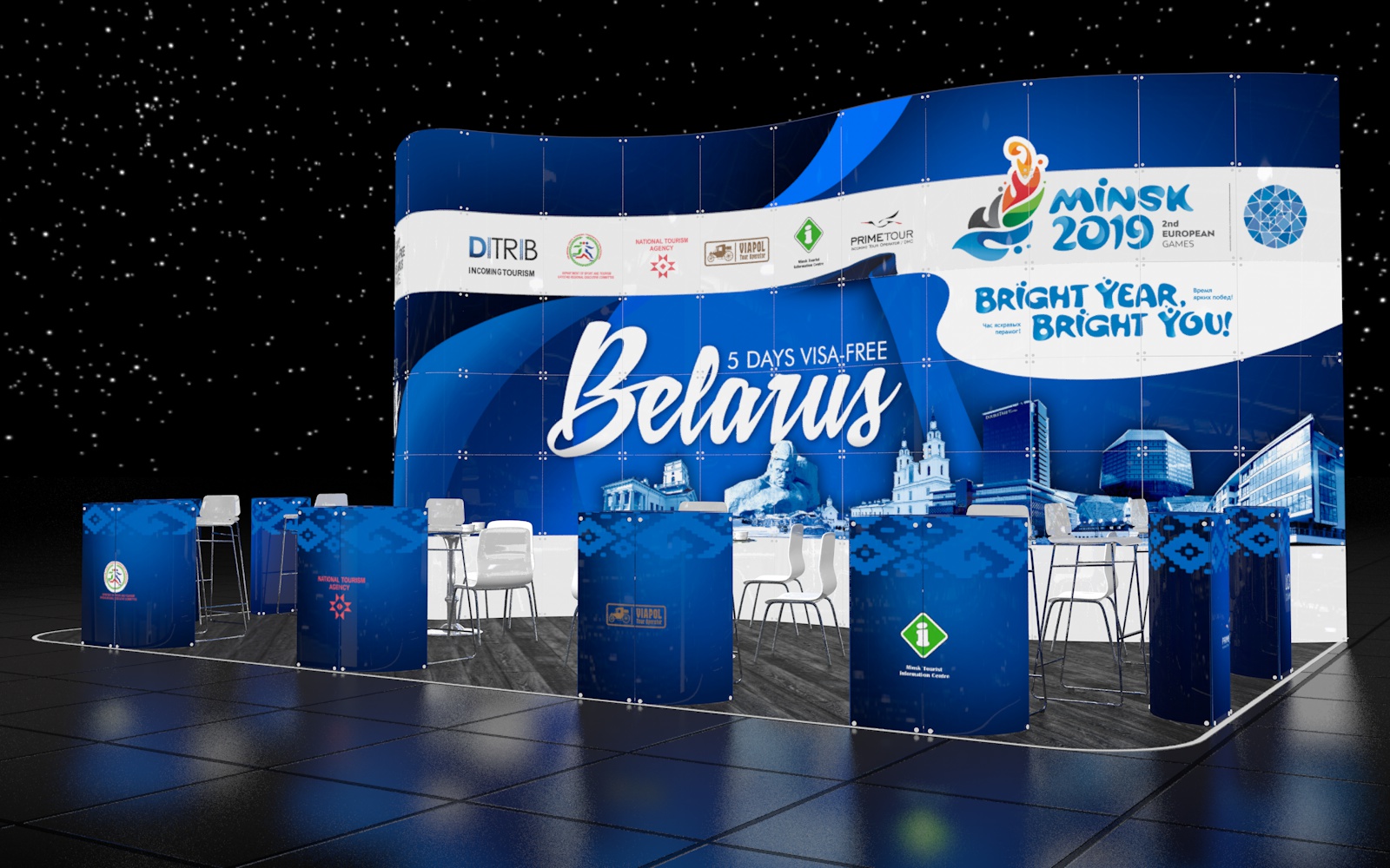 Stand construction stand for Belarus