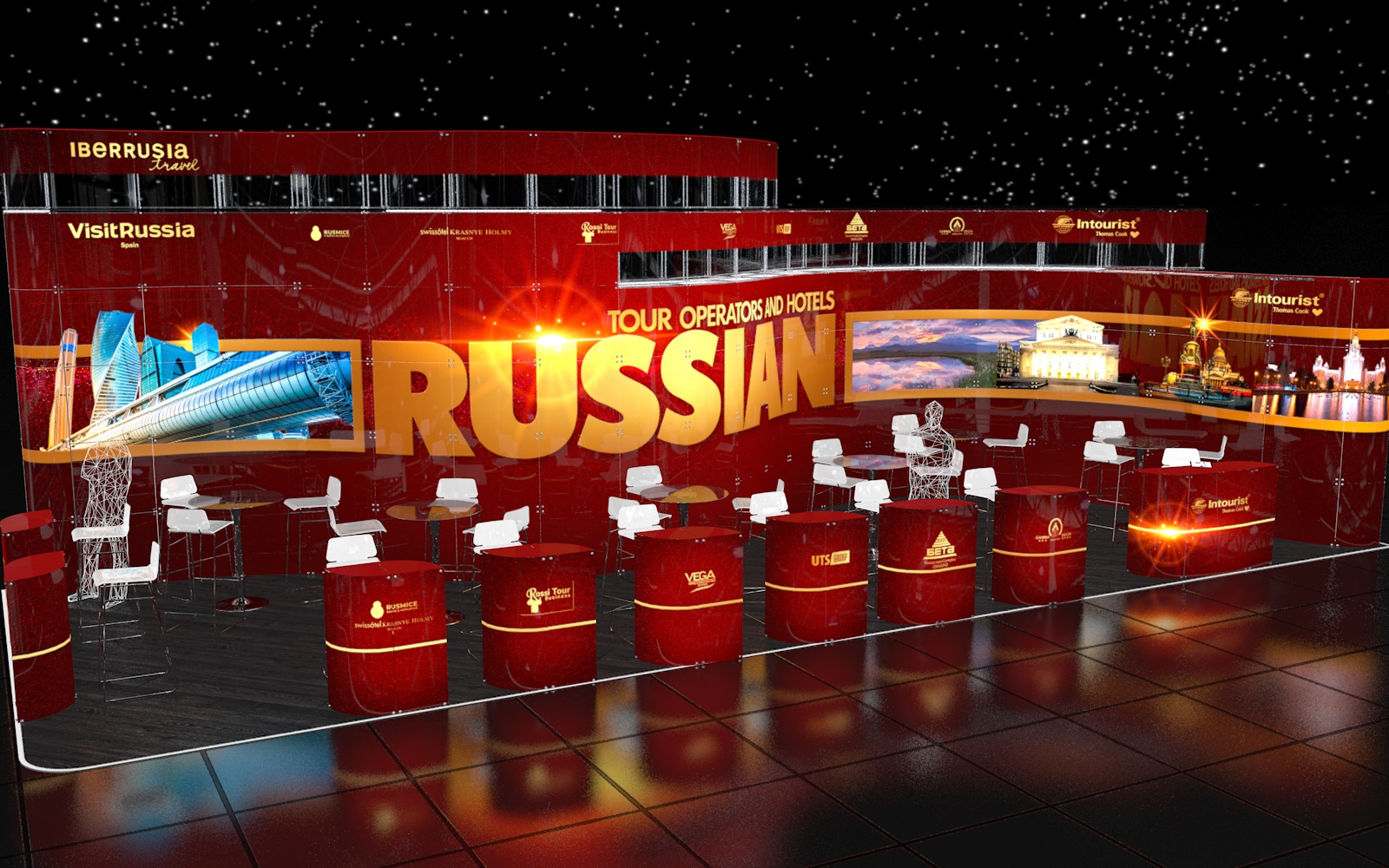 Stand of Russia for the exhibition in Madrid